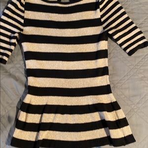 White House Black Market sweater small black gold